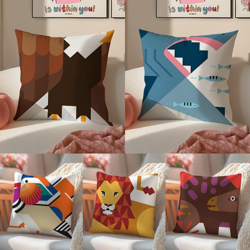 Minimalist Home Decor With Animal Colors Pillow Case Sofa Living Room Bedroom Headboard Backrest Cushion Square Cushion