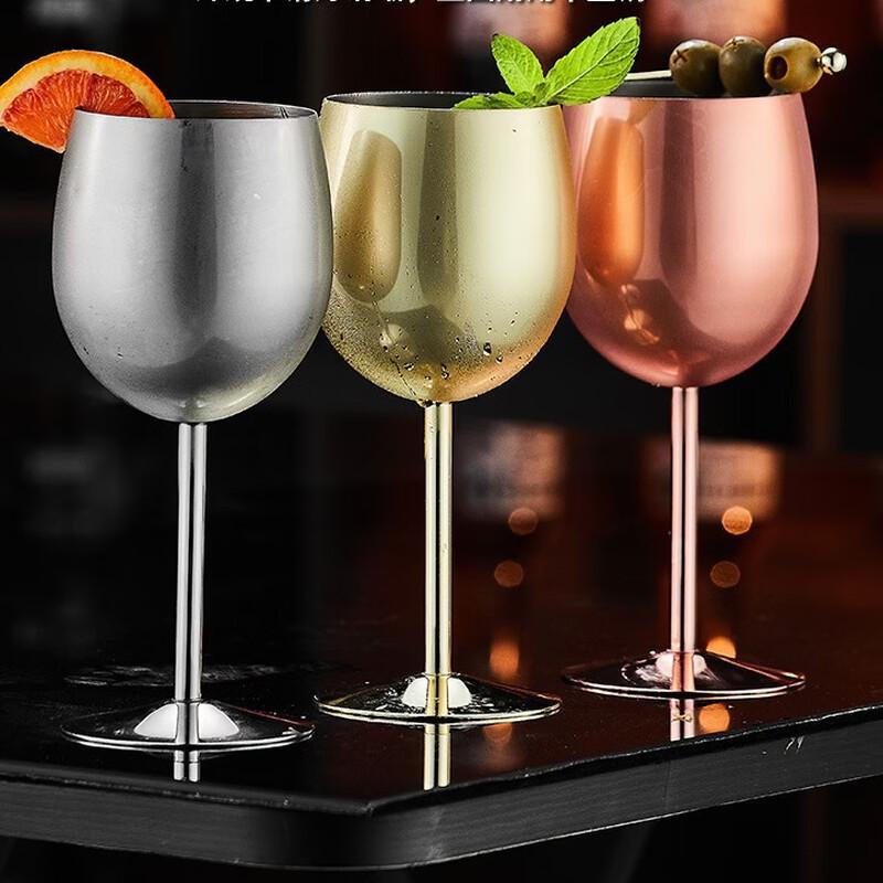 Shangqi Brushed Stainless Steel Stemmed All-Purpose Glass