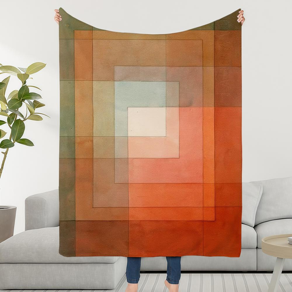 Blanket Throw Swiss P-PaulS-ES Super Cosy German Plush Living Artist Room K-Klee Sofa Couch Childish Birthday Gifts