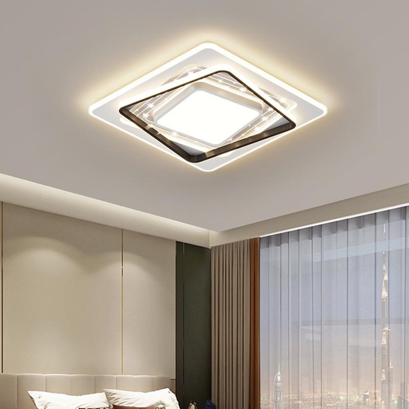 Nordic Rectangular LED Ceiling Light for Living Room and Bedroom