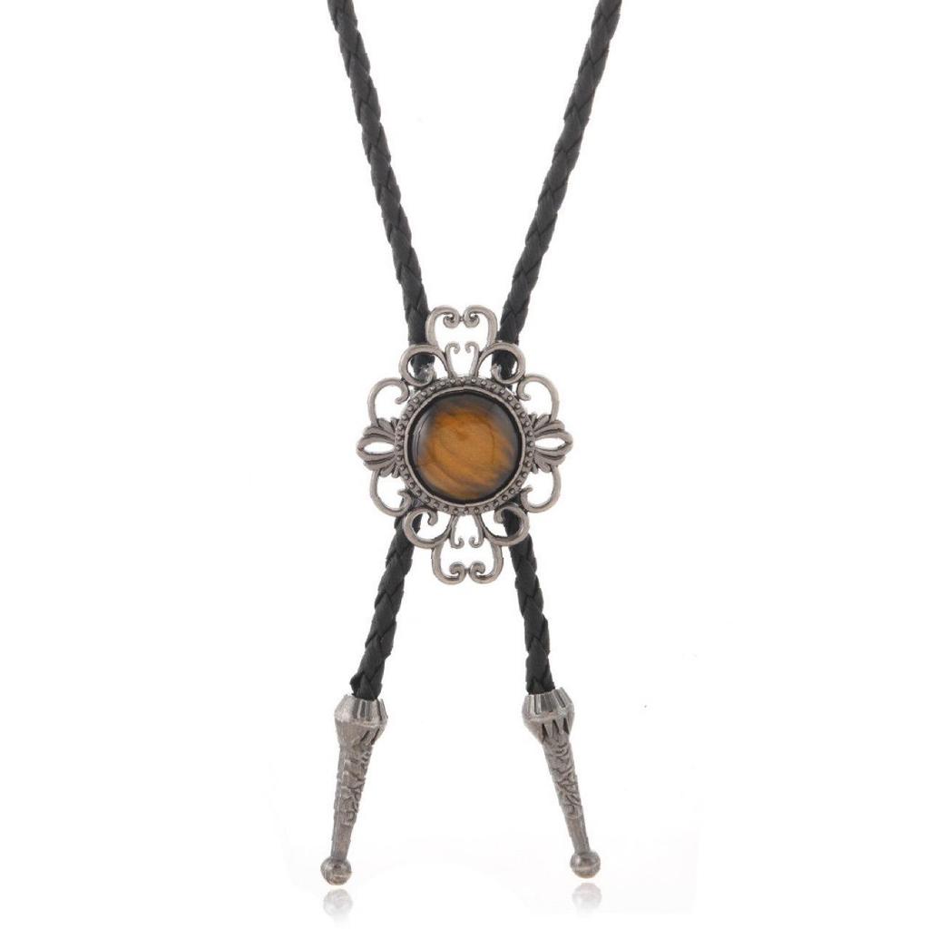 Southwest Tribal Alloy Bolo Tie Pendant Necklace for Men