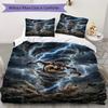Tazmanian Devil Pattern Bedding Uilt Set Uilt Cover Pillowcase Home Decoration Birthday Gift (1 * Duvet Cover + 2 * Pillowcase Without Core)
