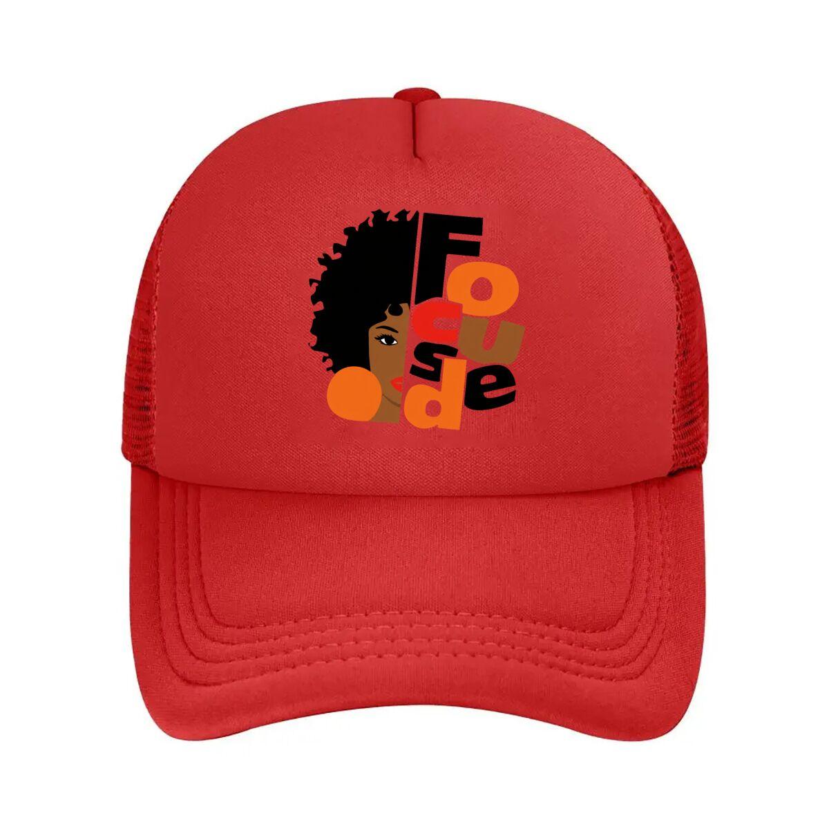 African American Graphic  Mesh Baseball Cap Hip Hop Adjustable