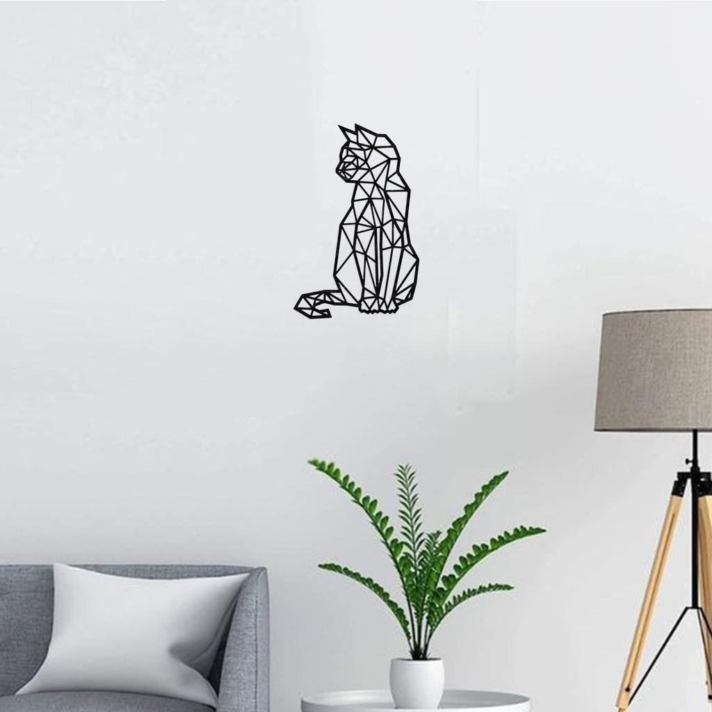 1PC Hanging Linear Cat Iron Wall Decoration , Metal Wall Decor, Living Room Study Wall Wall Hanging Home Art