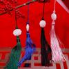 1Pcs Fan Falling Ornaments Jade Beads Tassel Lotus Tassels Tassels Pendant Durable Silk Tassels