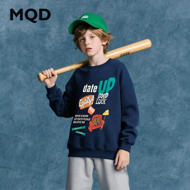 MQD Boys  Street Trend Letter Cartoon Sweatshirt 110cm