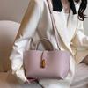 Womens PU Leather Bucket Bag With Detachable Handle Crossbody Strap Minimalist Solid Color Daily Tote Office Commute