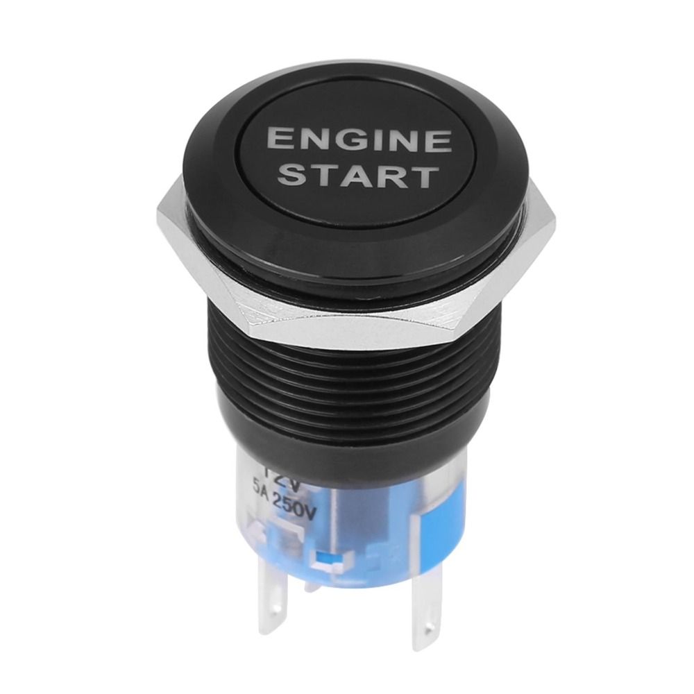 12V Waterproof Engine Start Button Zinc-Aluminium Zinc Zinc Alloy Push Button Switch  Car Engine