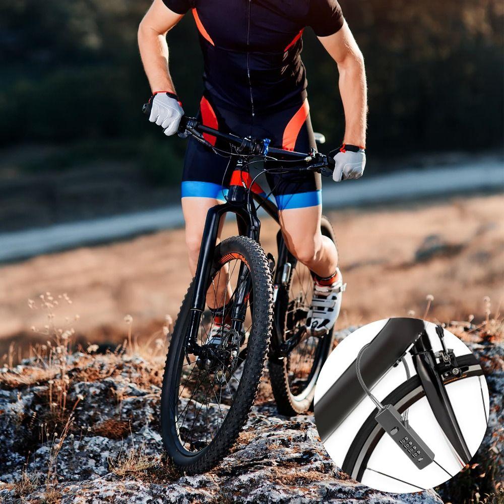 Resettable Code Long Rope Cable Lock Thickened Wire Password Lock Bicycle Locker