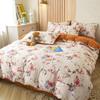 4Pcs Bedding Set, Flower Print Duvet Cover Set with Sheet Pillowcase,