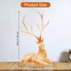 Elk Statue Figurine Animal Resin Figure Desktop Fengshui Ornament Home Decor Deer Sculpture Heart