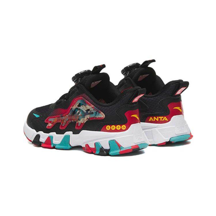Anta Kids  Rabbit Jump Thousand Mountains Wear-Resistant Non-Slip Low-Top Sports Casual Shoes Kids sneaker Black Red 312319986-7