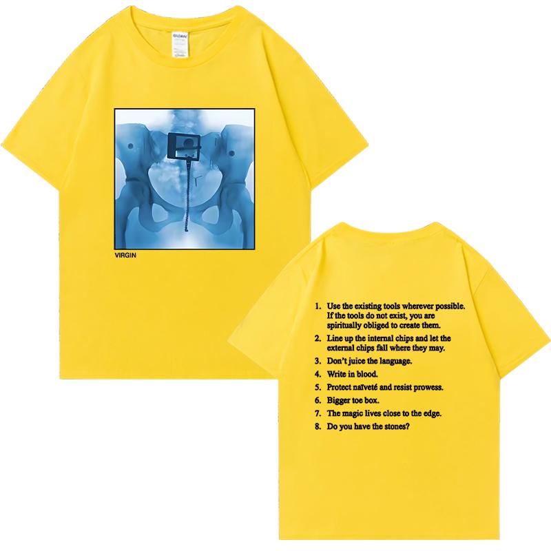 Fashion 2025 Virgin Album Double Sided Print Tee shirt Lorde Singer Graphic short sleeve Men Women t-shirts 100% Cotton Unisex