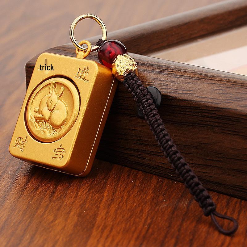 2025 Year of the Snake Spinning Key Charm Pendant for Men