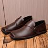Personality Mens Casual Leather Shoes Slip on Shoes Comfy Fashion Loafers New Men Business Shoes All-match Man Driving Footwear