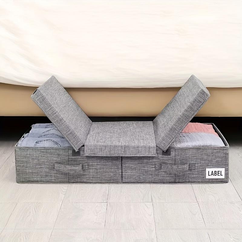 Underbed Storage Containers Bin with Lids, Large Under Bed Storage Organizer Box with Handle, Foldable Under the Storage Bags