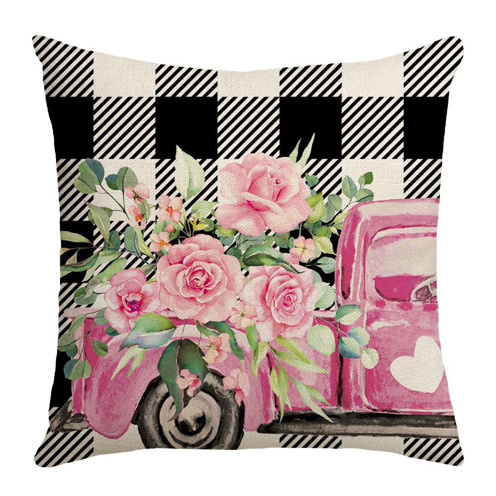 

Mother s Day Pillow Car Print Car Pillow Bedside Cushion Linen Pillow Case 45 * 45Cm (excluding pillow core)