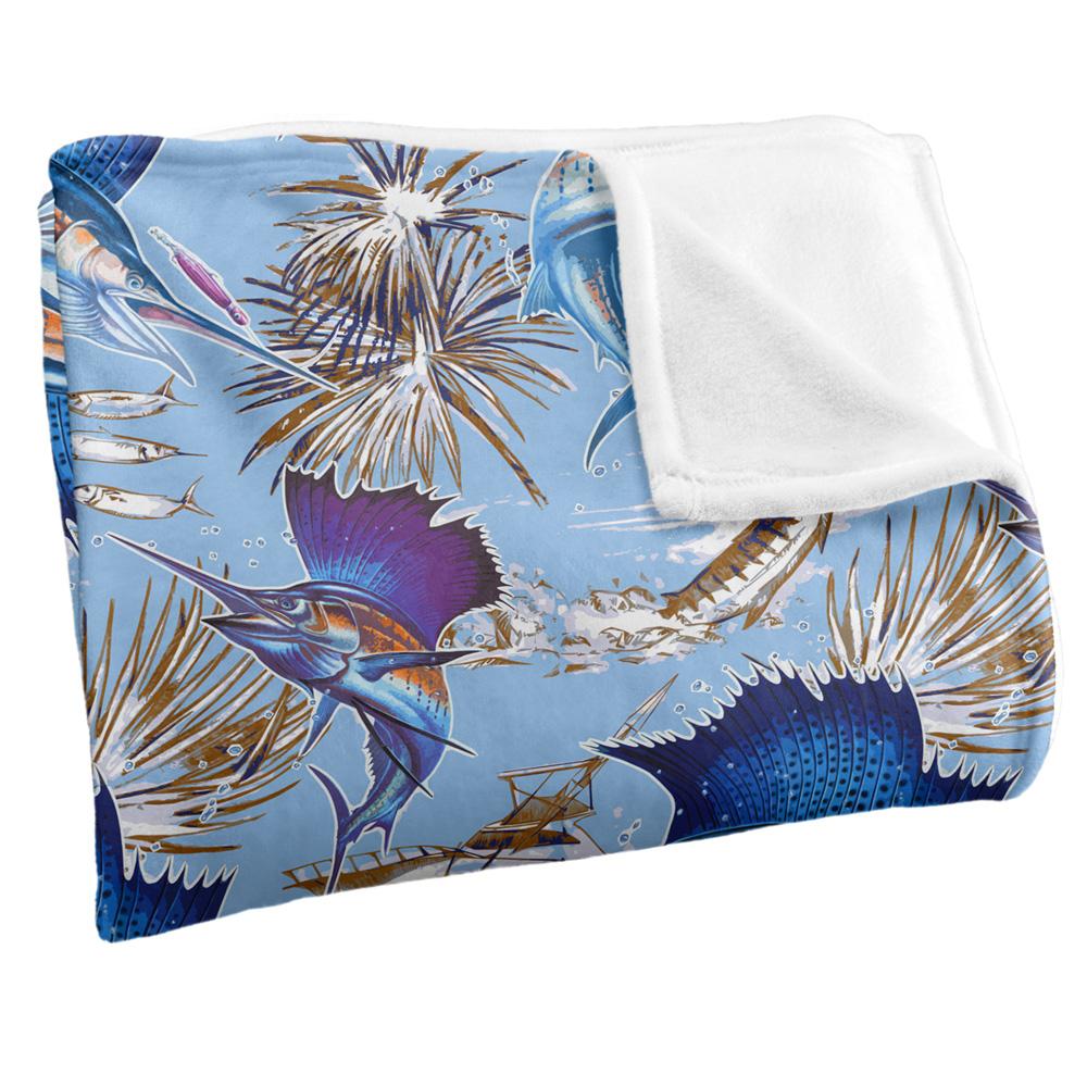 JQ Licensing Silky Sailfish Fishing Supersoft Blanket