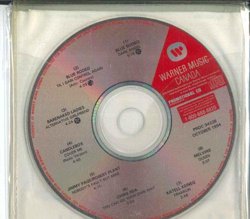 CD РАЗЛИЧНЫЕ Warner Music Canada Октябрь 1994 PROC94226 WARNER MUSIC CA 1994 Канада Рок Б/у