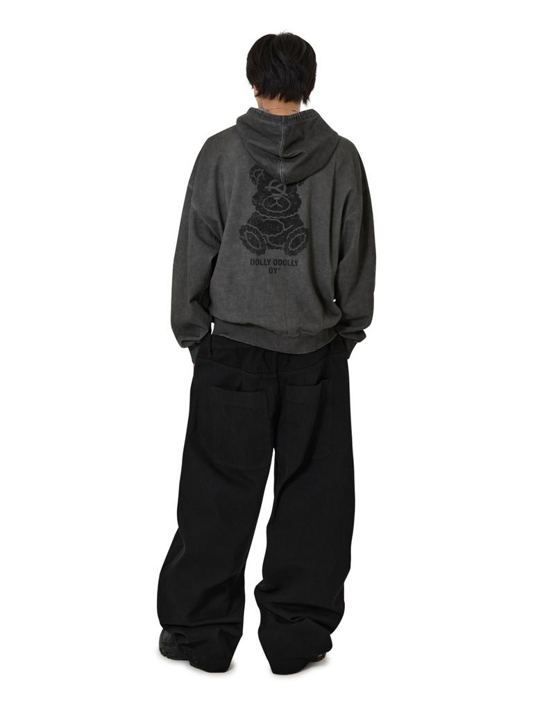 Openyard(Oy) Pigment Dolly Hoodie Zip Up - Charcoal