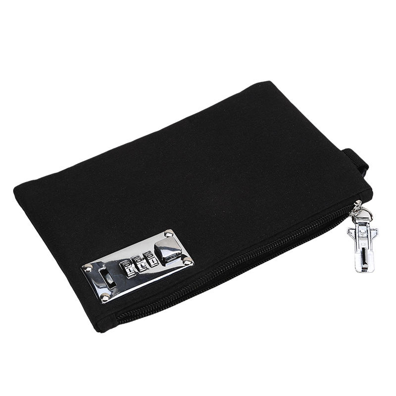 Uzamykatelná taška na peníze peněženka na mince na hotovost, pasy, kreditní karty taška taška na uložení hotovosti pánská kapsa na karty s uzamykáním