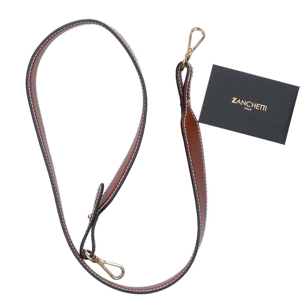 ZANCHETTI [Excellent Condition] Raffia X Leather Clip Shoulder Bag Brown / beigeUsed