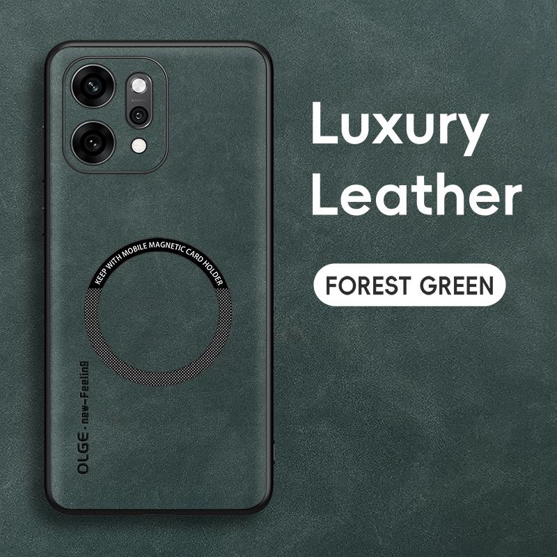 Retro Leather Soft Case for OPPO Reno 14 12 11 10 9 8 7 7Z Plus Lite Find X5 X6 X7 Pro 5G Magnetic Wireless Charging Back Cover