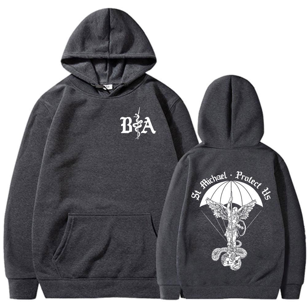 ST Michael Brothers in Arms Double Sided Print Hoodies Women Clothing Fashion Sweatshirt Oversized Long Sleeve Pullovers