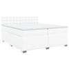 Maison Exclusive - Sommier à lattes de lit avec matelas Blanc 200x200cm Similicuir