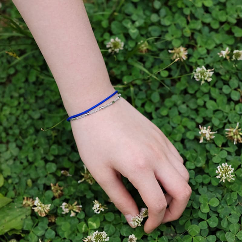 BE/GINS LA LIGNE TWOSOME BRACELET BLUE