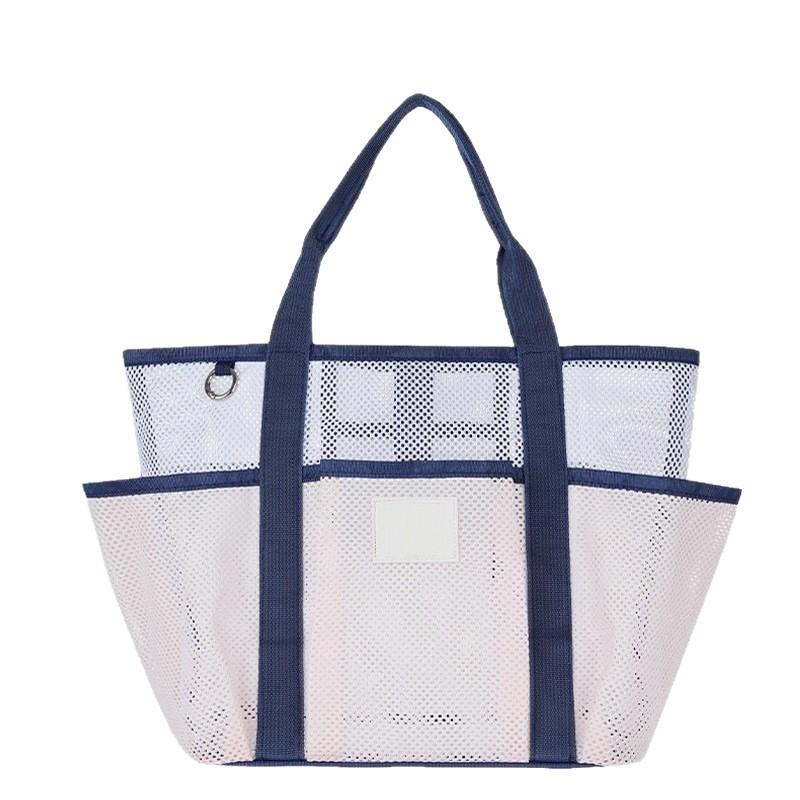 Mesh Portable Beach Bag Large Capacity Travel Swimsuit Storage Bag Portable Swimming Vacation Storage Bag