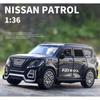 Nissan Patrol-Modellauto aus Druckguss im Maßstab 1:36, Spielzeugfahrzeug zum Zurückziehen für Kinder, Kleinkinder, Jungen und Mädchen, Geschenkkollektion
