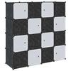 Vidaxl Cube Shelving Unit with 16 Compartments and Hanging Rods, PP