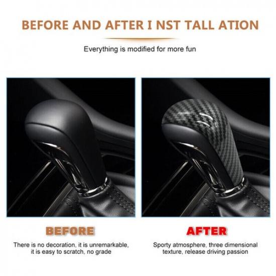 Carbon Fiber Gear Shift Knob Cover Protector Trim For Mazda CX-50 CX50 2023 2024