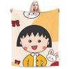 Chibi Maruko Chans Flannel Blanket Winter Warm Soft Throw Blanket for Children Bedroom Graphic Bedspread Sofa Bed Cover