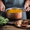 Naijiang 3-Layer Hammered Stainless Steel Deep Soup Pot