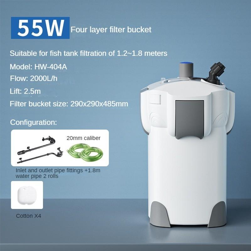 Găleată Filtru Acvariu Silențios Nivel Scăzut Apă Filtru Extern Baril Echipament de Filtrare pentru Purificarea Apei Acvariului