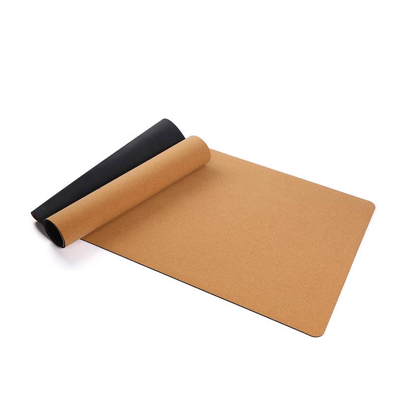 Professional Non-Slip Sweat-Absorbent Cork Rubber Yoga Mat for Hot Yoga and Fitness