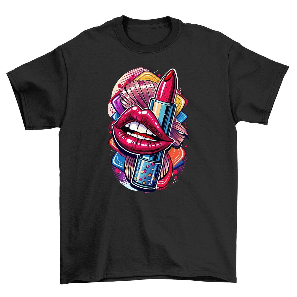 

Retro_18 Lipstick Lover Funny T-shirt - Vintage Glam on Cotton! Unisex Printed D M