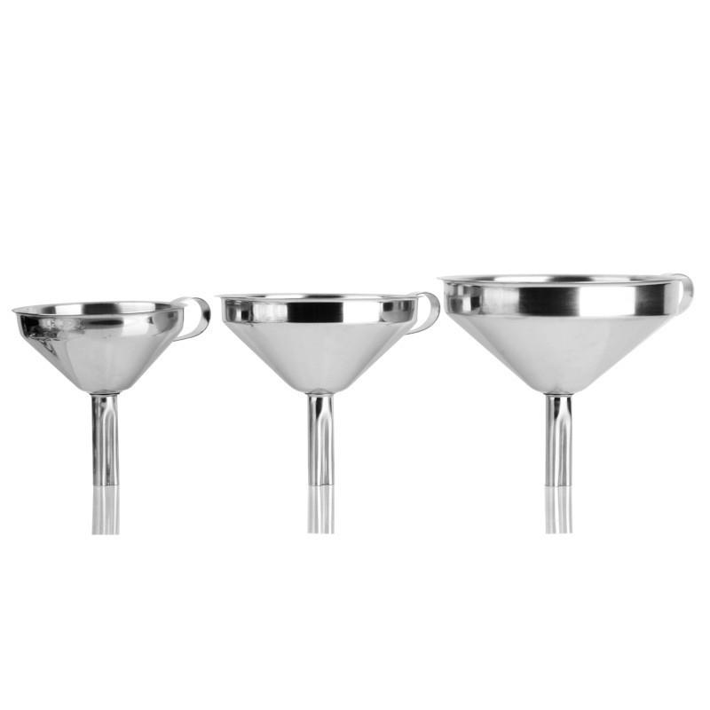 Funnel Kitchen 304 Stainless Steel Funnel Oil Liquid Funnel with Strainer Small Metal Food Oil Filter for Bottle Kitchen Gadgets