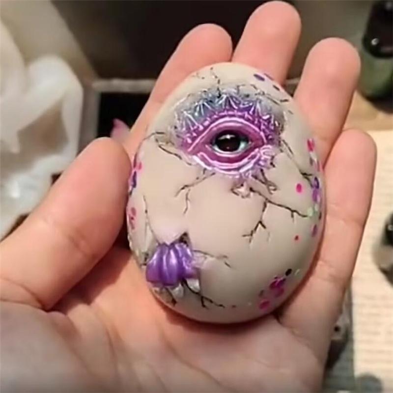 3 Styles Mirror Sleepy Dragon Dinosaur Sea Dragon Egg Silicone Mold for Resin Crafts DIY Epoxy Resin Molds Silicone Decoration