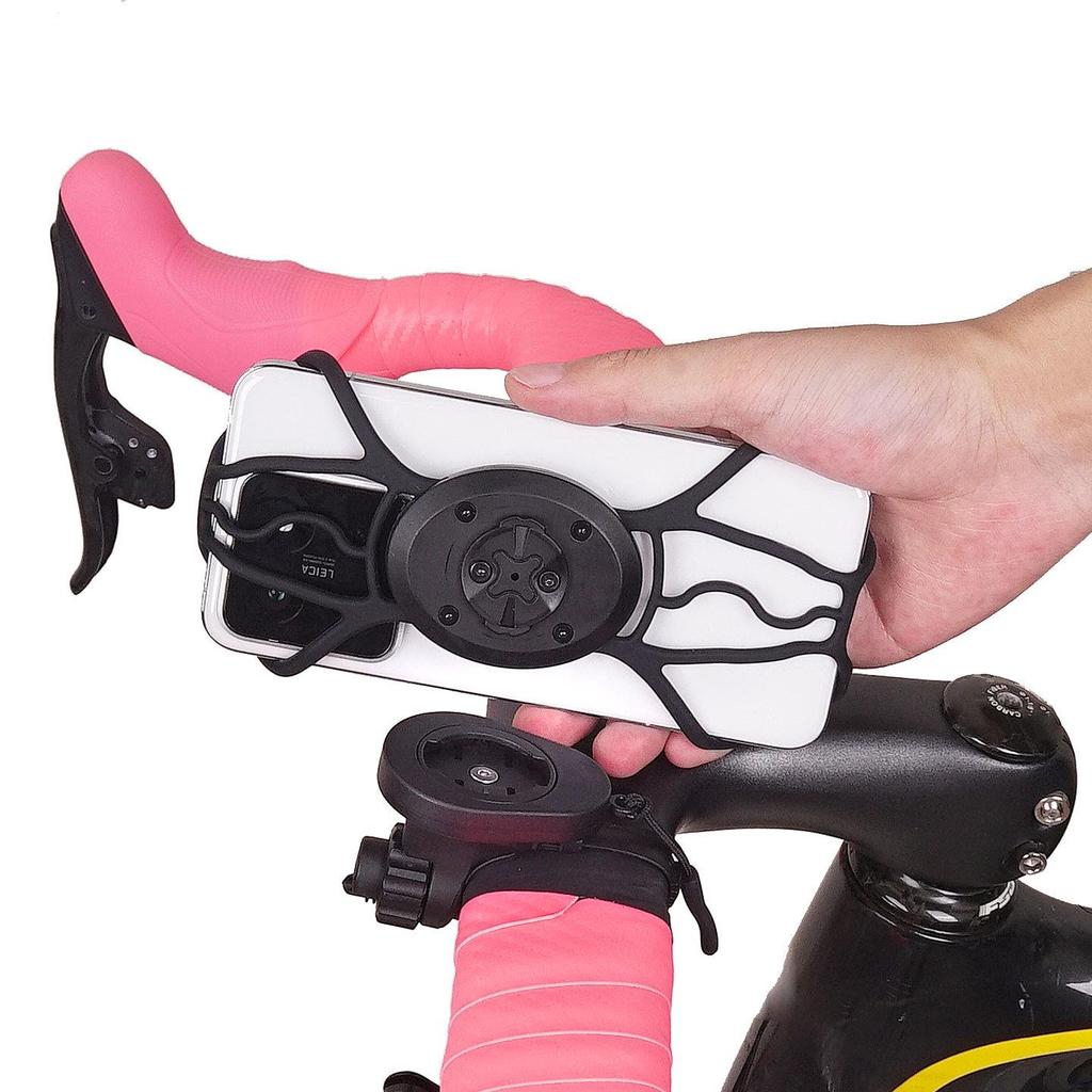 Carbon Fiber Bike Speedometer & Phone Mount with 360° Rotation for Mountain/Road Handlebars