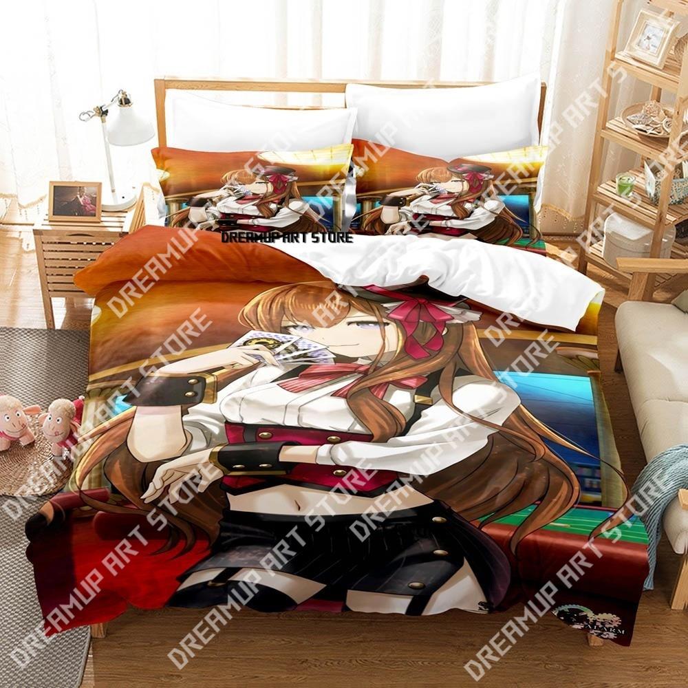 Anime Steins Gate Bedding Set Single Twin Full Queen King Size Bed Set Aldult Kid Bedroom 3D Anime Bed Sheet Set
