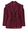 European & American Women's Fashion Commuter Waist-Tie Shoulder Pad Blazer