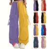 Wemon's Wide Leg Paratrooper Loose Casual Two Color Workwear Pants