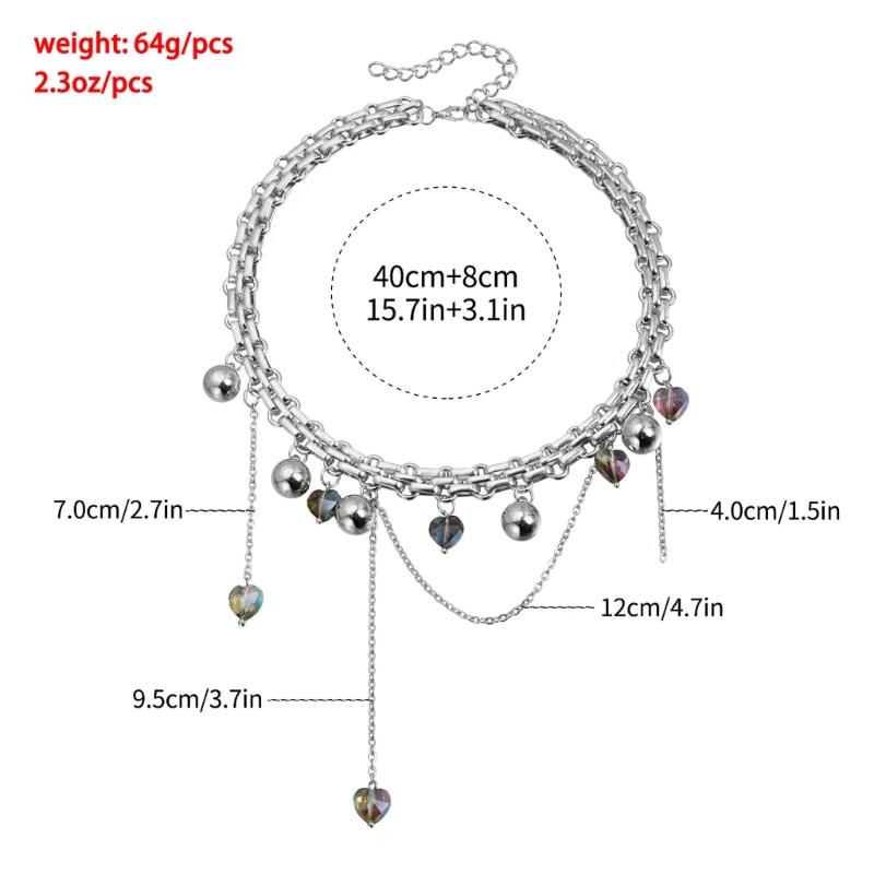 Unique Love Themed Alloy Necklace Versatile Accessory Clavicle Chain For Parties Dating Special Occasions
