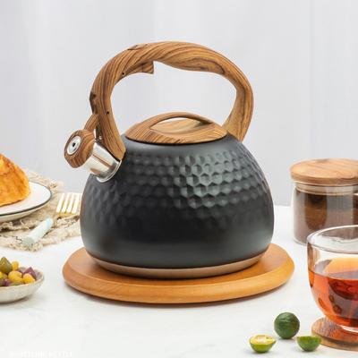 Ceainic Fierbător din Oțel Inoxidabil 3L cu Fluier Veselă Model Ciocănit Ceainic cu Sunet Mâner Rezistent la Căldură Aragazuri pe Gaz și Inducție