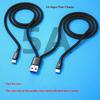 1.2 Meter 2 in 1 USB Type C Cable 6A Fast Charging Wire Adapter USB C To Type C Data Line For Smart Cell Phone charge Cords