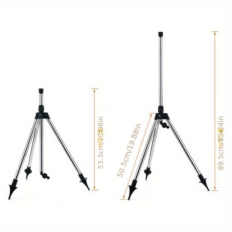 360° Adjustable Rotary Lawn Sprinkler On Tripod - Stainless Steel Telescopic Height,with Mist Function for Gardens, Lawns, Vehicle Cleaning & Home
