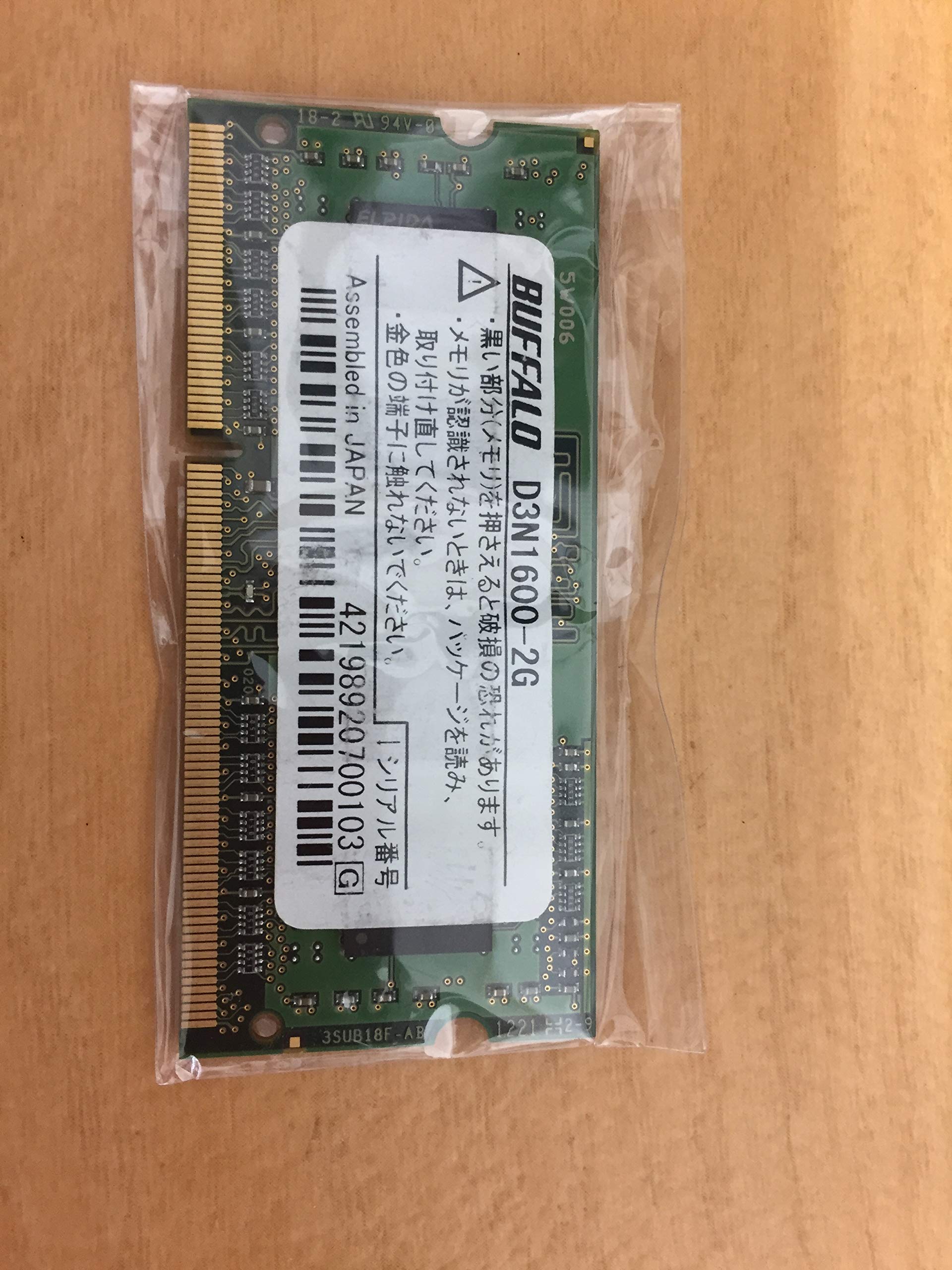 

Пам ять розширення BUFFALO 204 Pin DDR3 SDRAM 2GB PC3L-12800 SODIMM D3N1600-LX2G